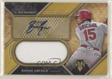 2017 Topps Triple Threads Unity Jumbo Relics Gold /25 Randal Grichuk Auto 0c6