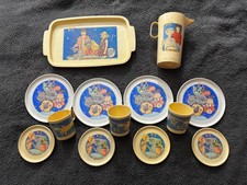 Vintage ET Tea Set Play Dishes Pretend Play Toys 1982 Chilton Plates Cups