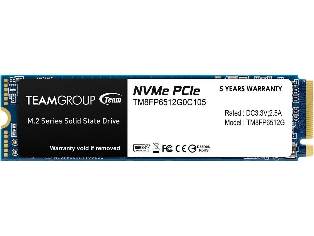 Team Group 512GB MP33 M.2 2280 PCle 3.0x4 Internal SSD