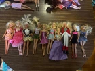Lot Of 10 Miscellaneous Barbie’s All Dressed Some Vintage With Vintage Clothes