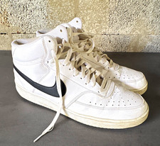 Nike Court Vision Mid Herren Sneaker Mid Top Schnürung Weiß/Schwarz EU 47,5