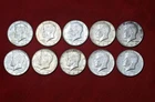 Lot of 10 1964 Kennedy Half Dollar 90% Silver