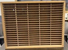 Vintage 90s Napa Valley Wooden 100 Cassette Tape Storage Rack Wood Wall 24x18