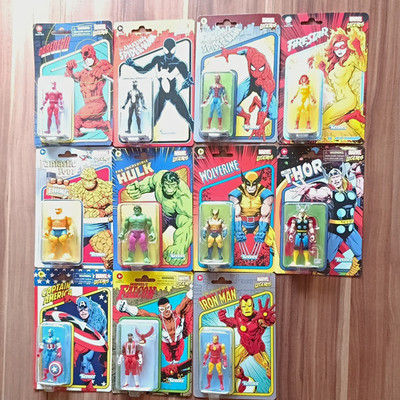 Kenner Marvel Legends Retro 3,75'' Figuren-Set Daredevil, Spider-Man, Hulk