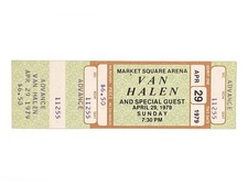 Van Halen Indianapolis 1979 Concert Ticket - Unused