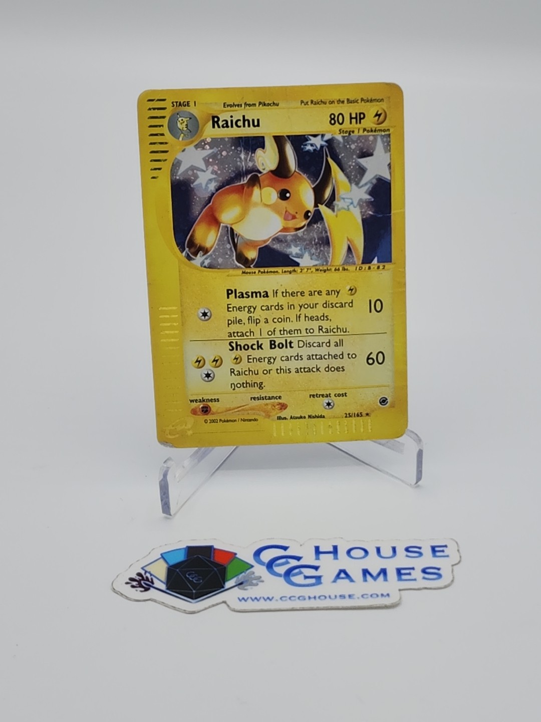 Raichu 25/165 HOLO FOIL WOTC POKEMON Expedition See Pictures #S *CCGHouse* RB