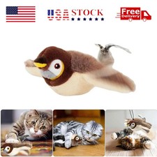 USB Interactive Flying Bird Cat Toys Electronic Pet Simulation Sparrow Toy US