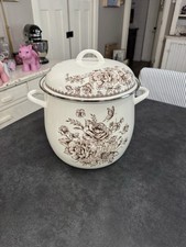 The Pioneer Woman Agatha 12-Quart Enamel on Steel Stock Pot, Brown