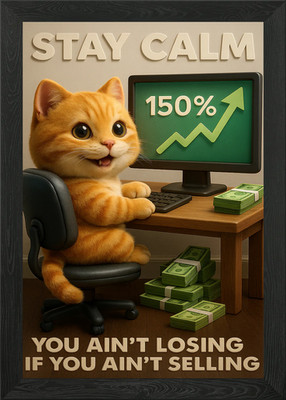 Positive Motivation Poster Katze St gerahmt Wandbild Poster Leinwanddruck Bild
