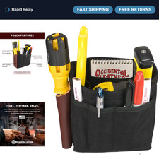 Heavy-Duty Leather Tool Pouch for 2โ Work Belt - USA-Made, Durable & Versatile