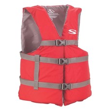 Stearns PFD 2001 Adults Over 90 lb Universal Red Chest Size of 50" 2160925