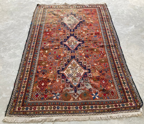Vintage Traditional Handmade Beautiful Turkish Kilim Floor Rug Carpet 193x123 cm