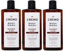 Cremo Body Wash Bourbon & Oak - 16 Fl. Oz (Pack Of 3 Bottles)