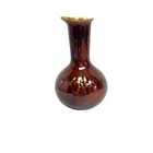 Vintage Hull Pottery Brown Drip Glaze Oil Cruet  4.5" x 7" Made in USA