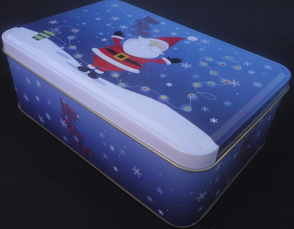 GREENBRIER Christmas Holiday Cookie Candy Tin Tins Metal Gift Boxes Set B, Select: Theme