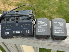 HYPER Tough HT19-401-003-14 20V Battery Charger W/ 2 Batteries HT19-401-003-14