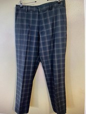 Nike Golf Fit Dry Performance Blue Plaid Stre...
