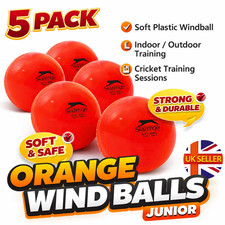 5 x Windballs Orange Cricket Soft Indoor training outdoor wind ball Slazenger