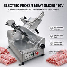 Electric Frozen Meat Slicer 13‘’ Blade Commercial Meat Beef Mutton Slicer 370W