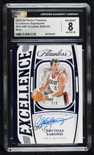 2023 Flawless Excellence Signatures Blue 3/8 Arvydas Sabonis CGC 8 Auto HOF h8q