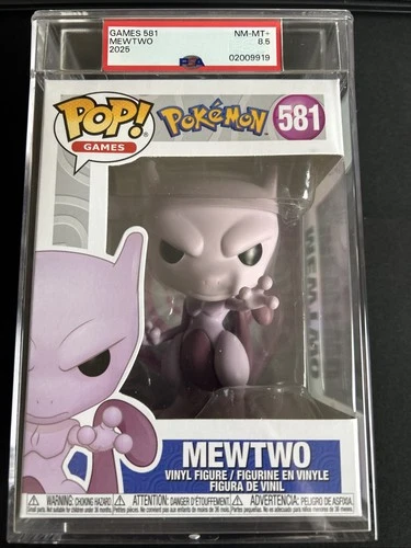 Mewtwo "Pokemon" Games 581 Funko Pop! PSA 8.5 NM-MINT+ 2025