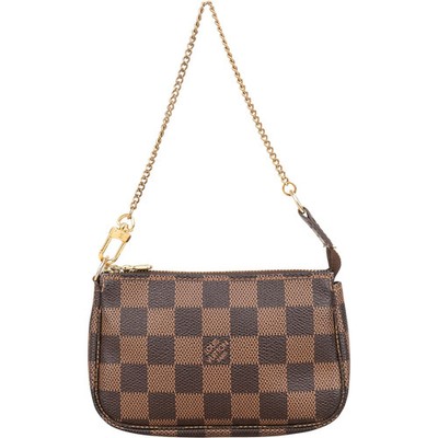 Louis Vuitton Monogram Damier Ebene Mini Pochette Aessoires Handbag Tasche