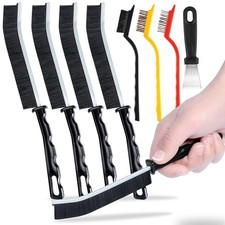 Crevice Cleaning Brush, Multi-Purpse Hard Bristle Grout Brush for Cleaning Ba...