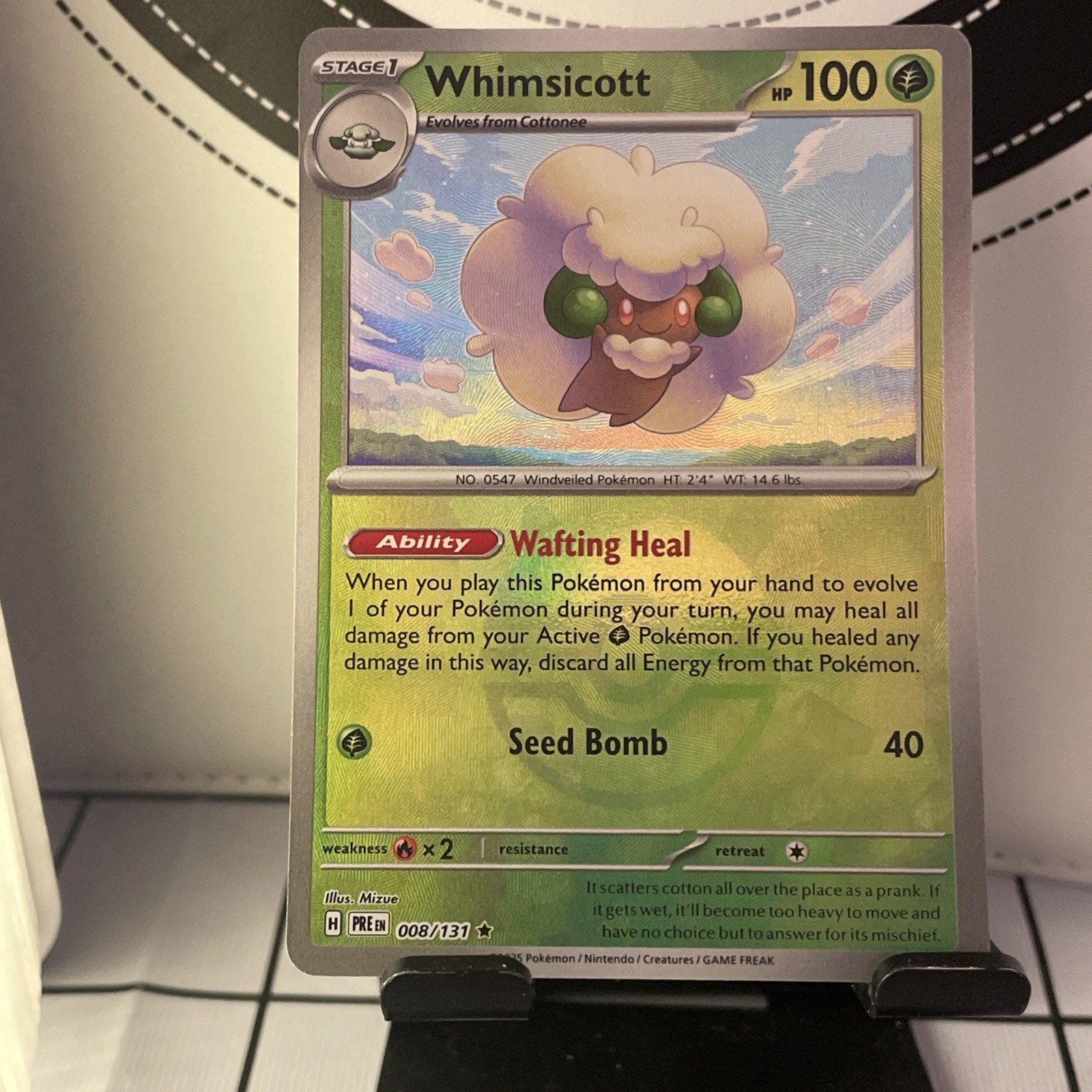 Whimsicott (Poke Ball Pattern) Rare SV: Prismatic Evolutions 008/131 Pokemon NM