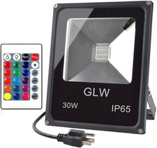 LED RGB Flood Light Stage Lighting, 30W Outdoor Color Changing Lights with Re...