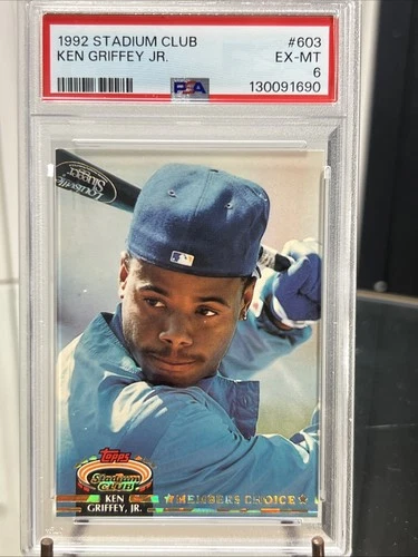 1992 Stadium Club #603 Ken Griffey JR. Members Only PSA 6 EX-MT Mariners 🐐