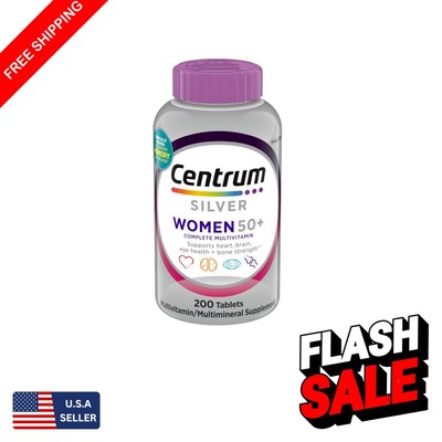 Silver Women's Multivitamin 50+ - 200 Ct with Vitamin D3, Calcium & Antioxidants