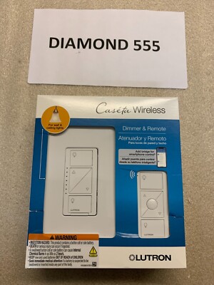 Lutron Caseta Wireless Smart Dimmer Switch and Remote Kit P-PKG1W-WH-R | 8246