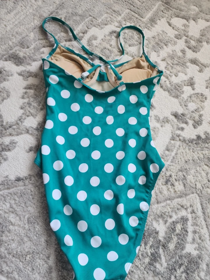 Traje de baño de una pieza verde Sun Streak de Newport News talla 6 vintage años 80 90  Foto 3 de 3
