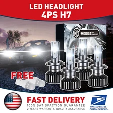 4x H7 LED Headlight Bulbs High Low Beam 220W 600000LM Super Bright 6000K White