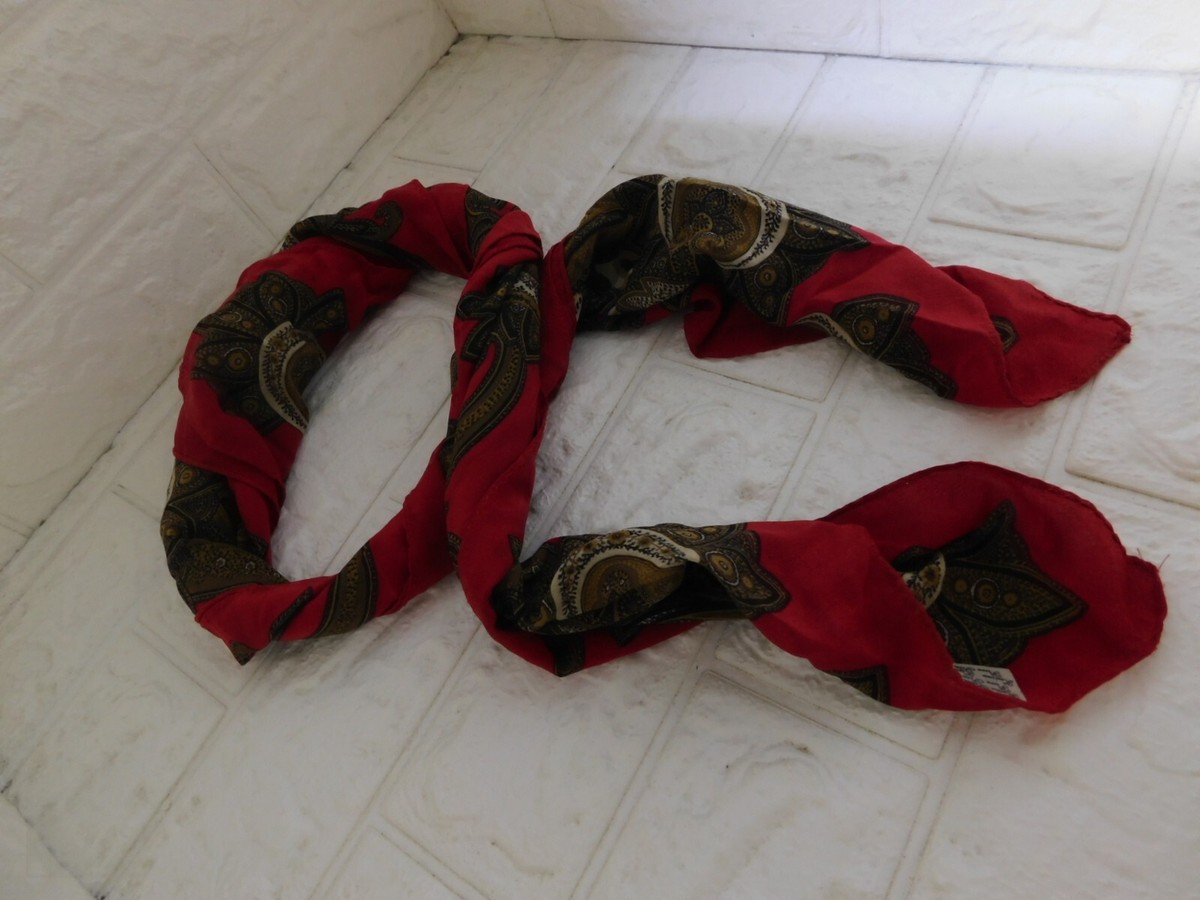 Foulard 100% Soie Vintage Femme - 82x86 Cm - Multicolore Années 80 - Très Bon état