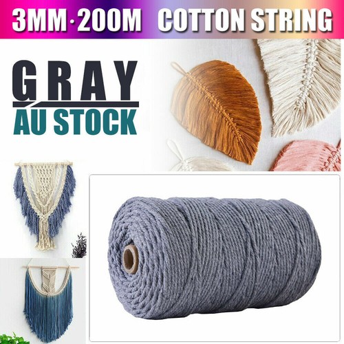 3mm/4mm Natural Cotton Twisted Cord Craft Macrame Artisan Rope Weaving Wire AU - Picture 14 of 37