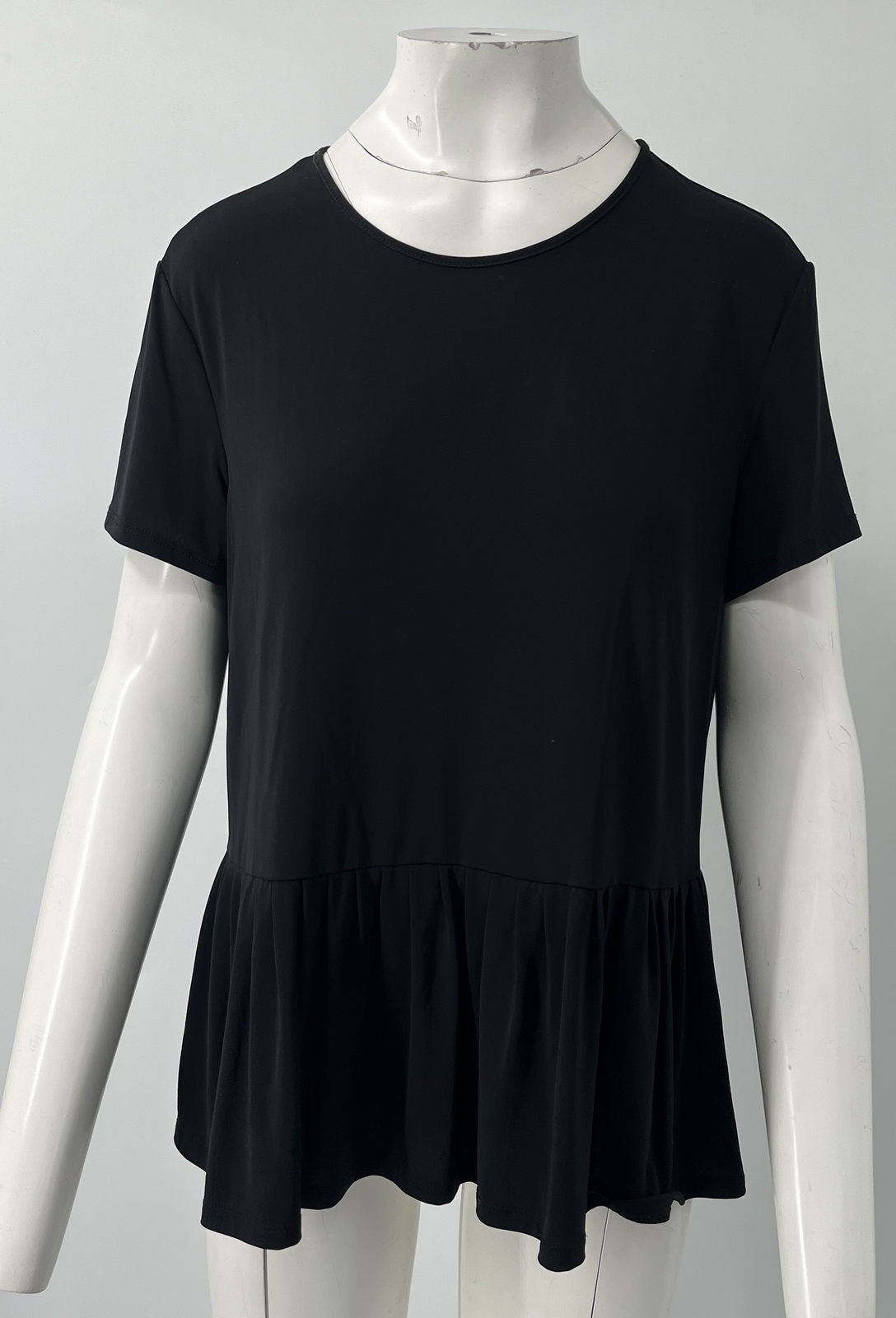 FILA Camicia a maniche corte The Row nera elasticizzata orlo taglia M