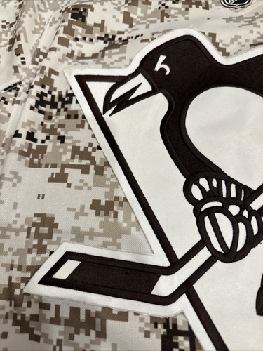 Pittsburgh Penguins Reebok Center Ice Digital Camo Military Jersey Men Size L - Picture 6 of 16