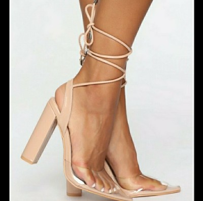 clear heels size 10