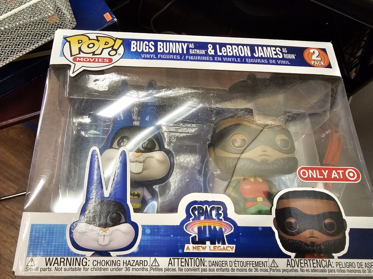 Pack Funko Pop! 2 Pièces – Space Jam 2 – Bugs En Batman Et LeBron James – édition Exclusive – Figurines Vinyl – Collection