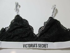 Victoria Secret Bra Size S Black Wireless Unlined Adjustable Bralette Lace