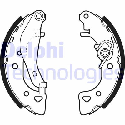 DELPHI LS1976 Bremsbackensatz Trommelbremse 165mm für CITROËN SAXO (S0, S1)