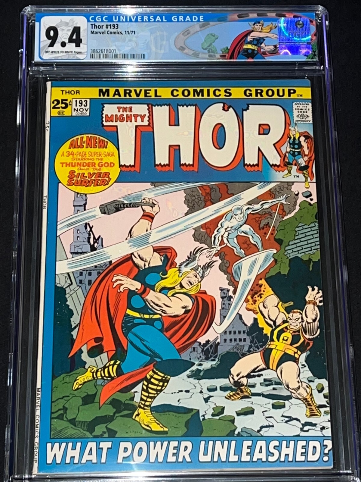 Thor #193  CGC 9.4 - Silver Surfer Appearance - 1971