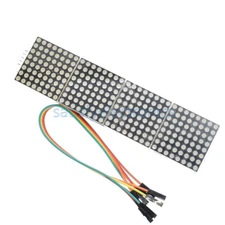 MAX7219 Microcontroller 4 In 1 Display with 5P Line Dot Matrix Module