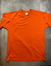 Vintage Made In USA Thin Single Stitch T Shirt Men’s Size XL Orange USA