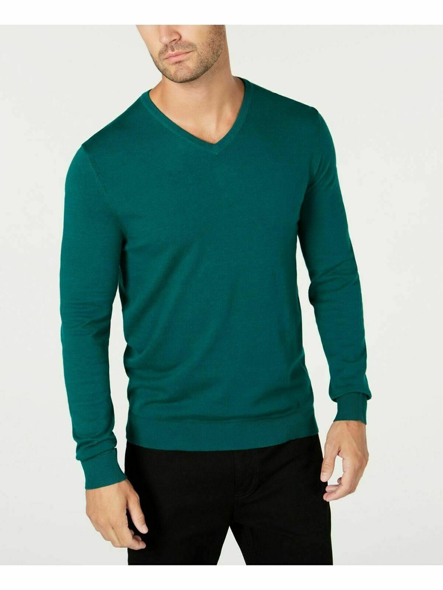 Alfani Men's Size Size Small Green V-Neck Sweater for sale online