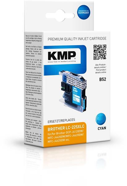 Kmp Patrone B52 Kompatibel Mit Brother LC-225XLC FüR DCP-J4120DW Etc. Cyan-image
