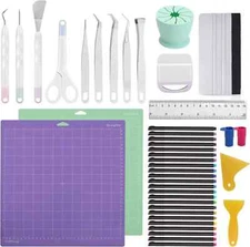 43-Piece Accessories Bundle for Cricut Maker - Tool Kit with Mat, Scraper, Ruler