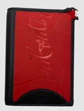 Christian Louboutin Men's Black Empire Two Tone Leather Card Holder Wallet