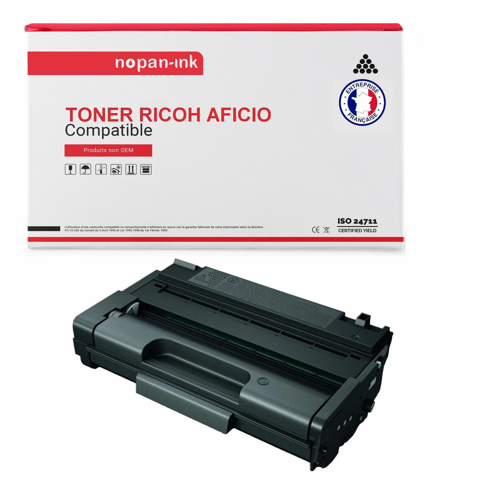 Toner noir RICOH SP5200HE compatible NOPAN-INK idéal pour les rapports de bureau